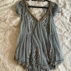 Free people mesh top